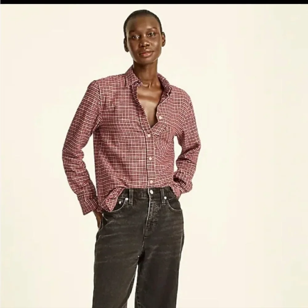 NWT J CREW Flannel Plaid Shirt